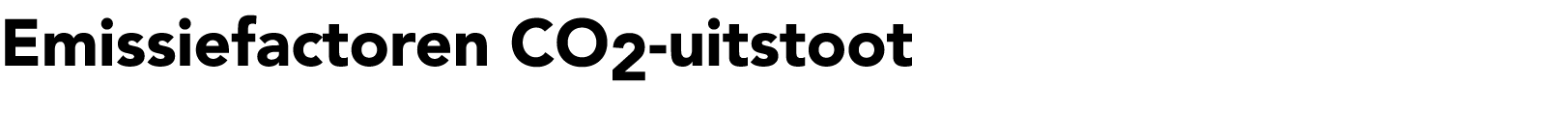 Emissiefactoren CO2 uitstoot